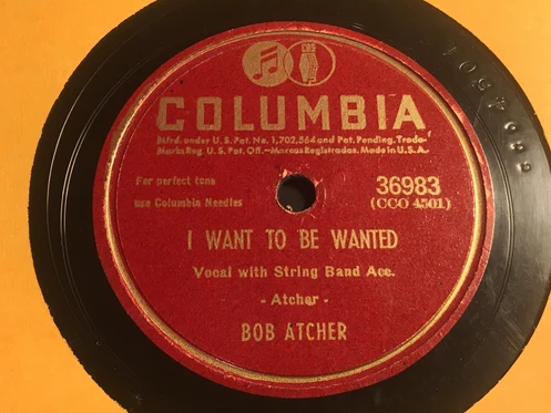 bob atcher - i want to be wanted - columbia 36983
