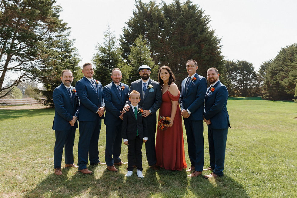 Groomsmen and women during Arroyo Grande Wedding by Central Coast Wedding Photographer MacKenzie Rana