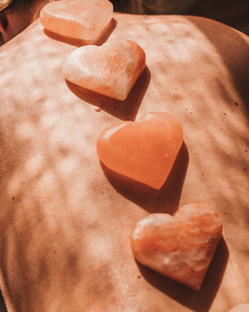 Heart Hot Stones During Deep Massage in Shell Beach Day Spa