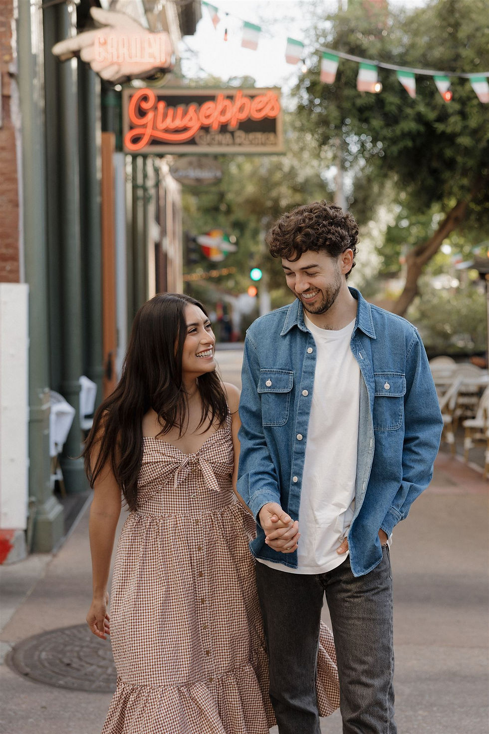 Downtown SLO couple portraits with natural light by MacKenzie Rana Photography