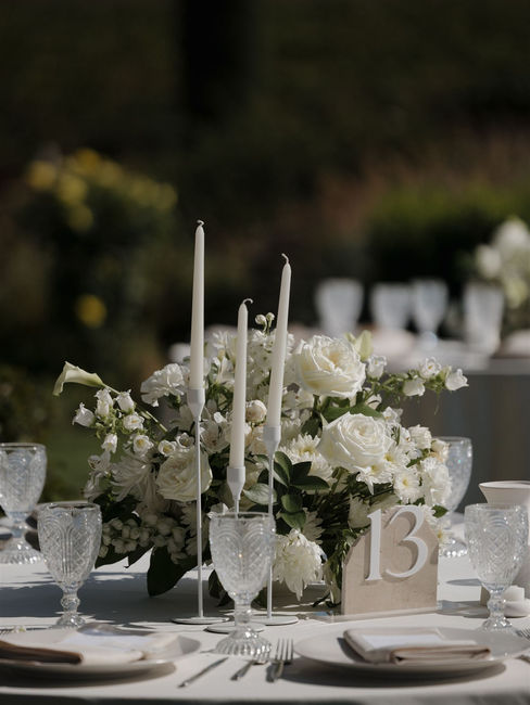 Reception details at Villa San Juliette in Paso Robles