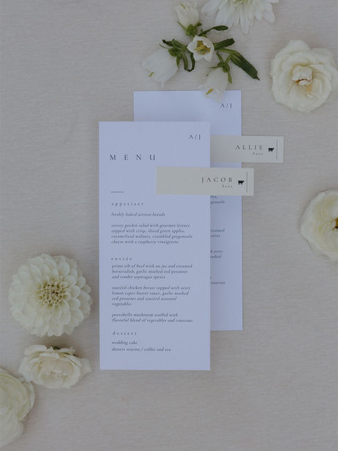 Reception Details at Villa San Juliette in Paso Robles
