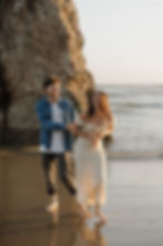 Playful engagement shoot on Pismo Beach by MacKenzie Rana Photography