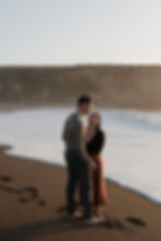 Spooners Cove moment with newly engaged couple