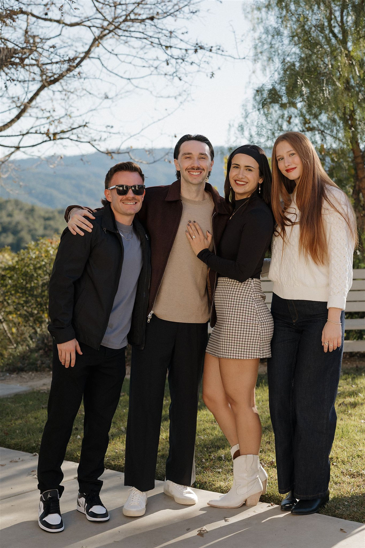 Group Portraits after Proposal by Paso Robles Proposal Photographer MacKenzie Rana