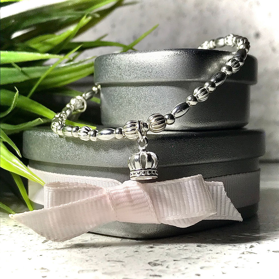 925 Sterling Silver Open Crown Bijoux Jasmine Lantern Bracelet