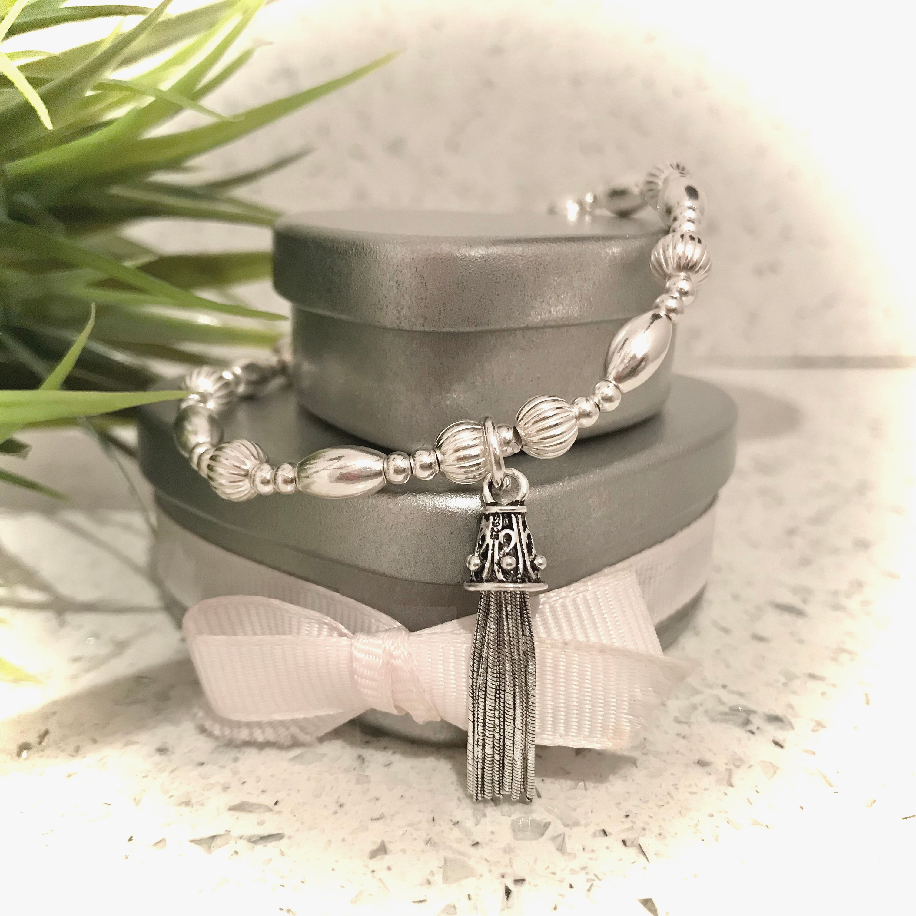 925 Sterling Silver Pippa Lantern Tassel Bracelet