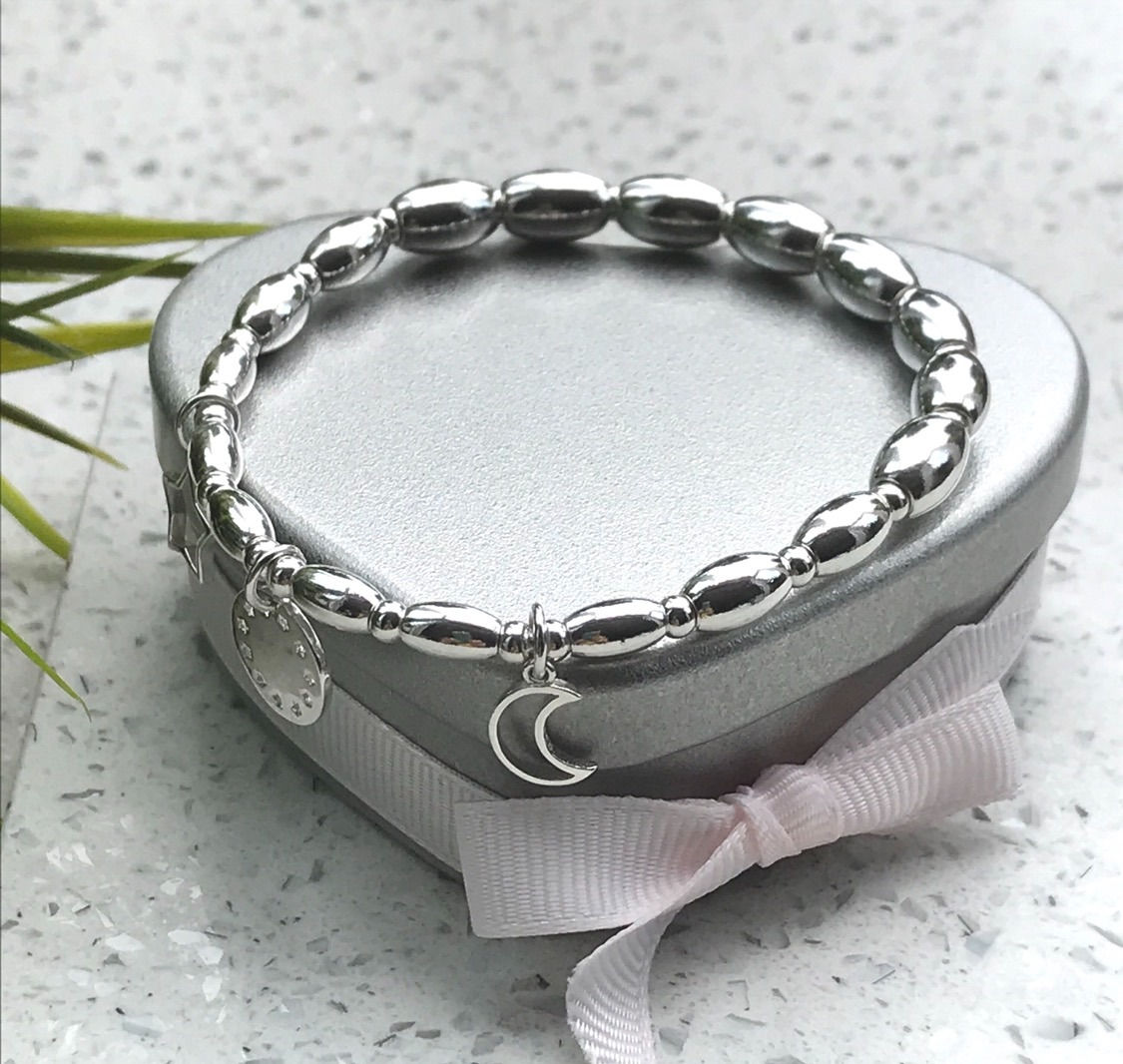 Silver Night Star Flow Bracelet