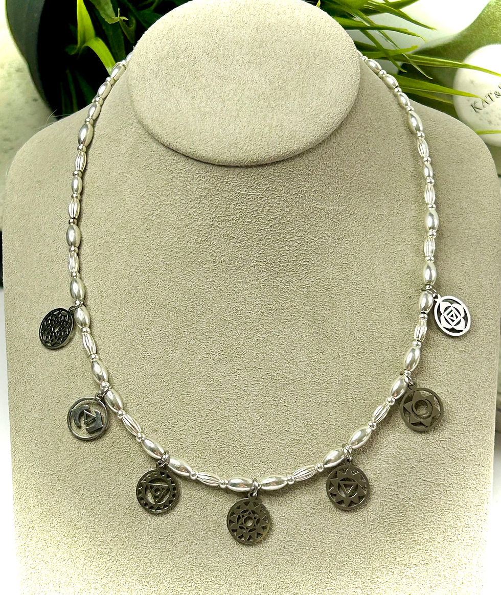 Handmade sterling silver chakra charm jewellery