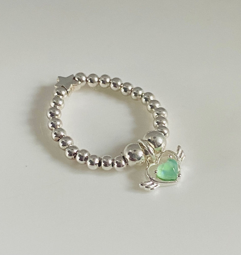 Silver Angel Wing Love Ring