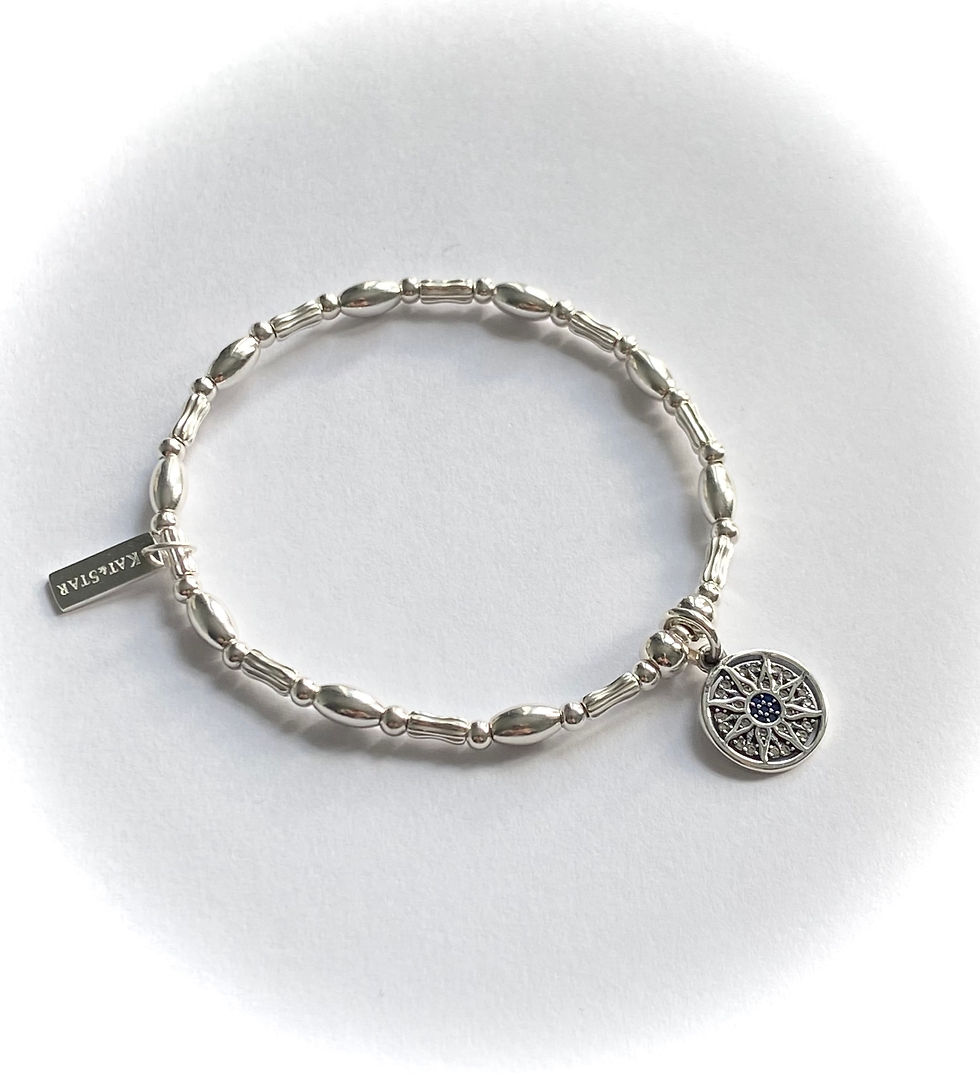 Silver Sun Seeker midi stacking bracelet
