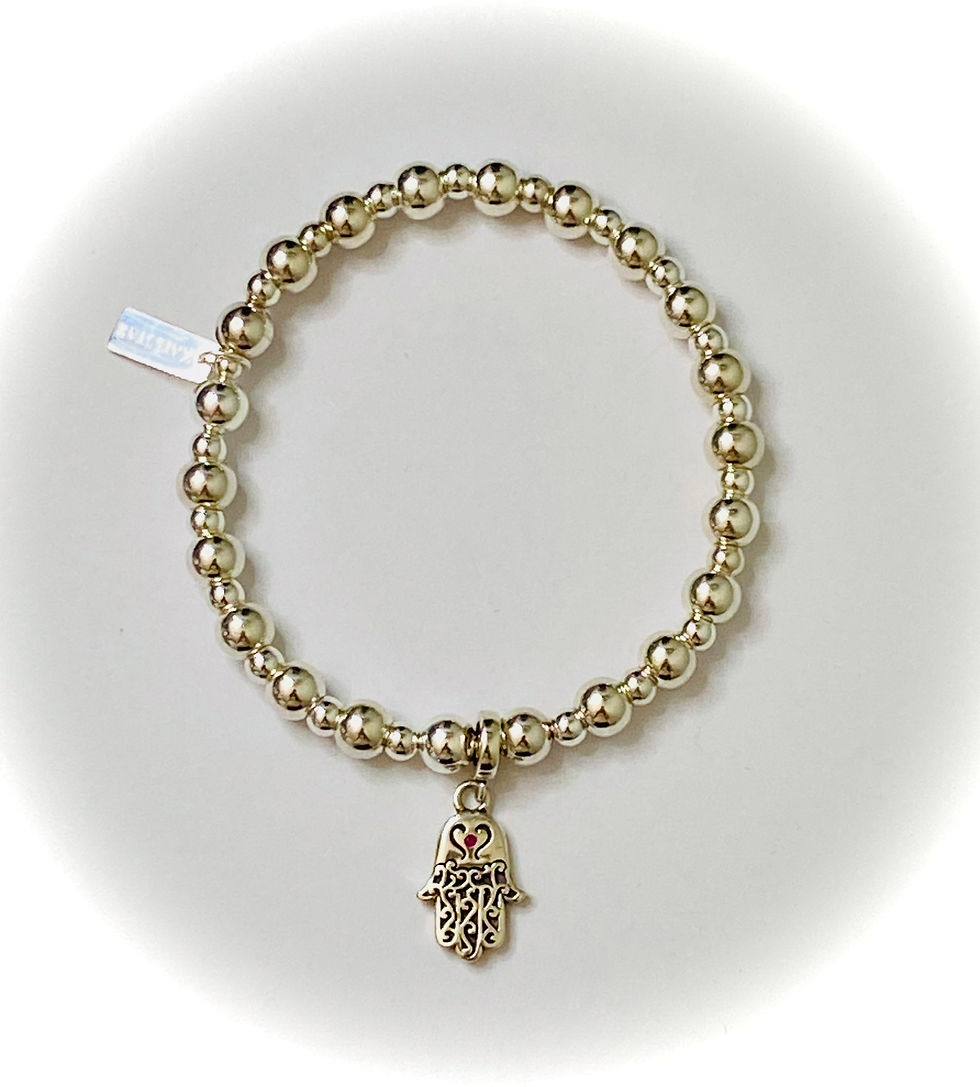 Silver Hamsa Hand Ava Bracelet