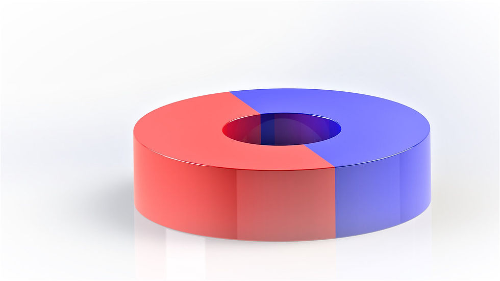 Indexkép: Neodímium gyűrű mágnes 10 x 6 x 2 mm N35 diametrikus