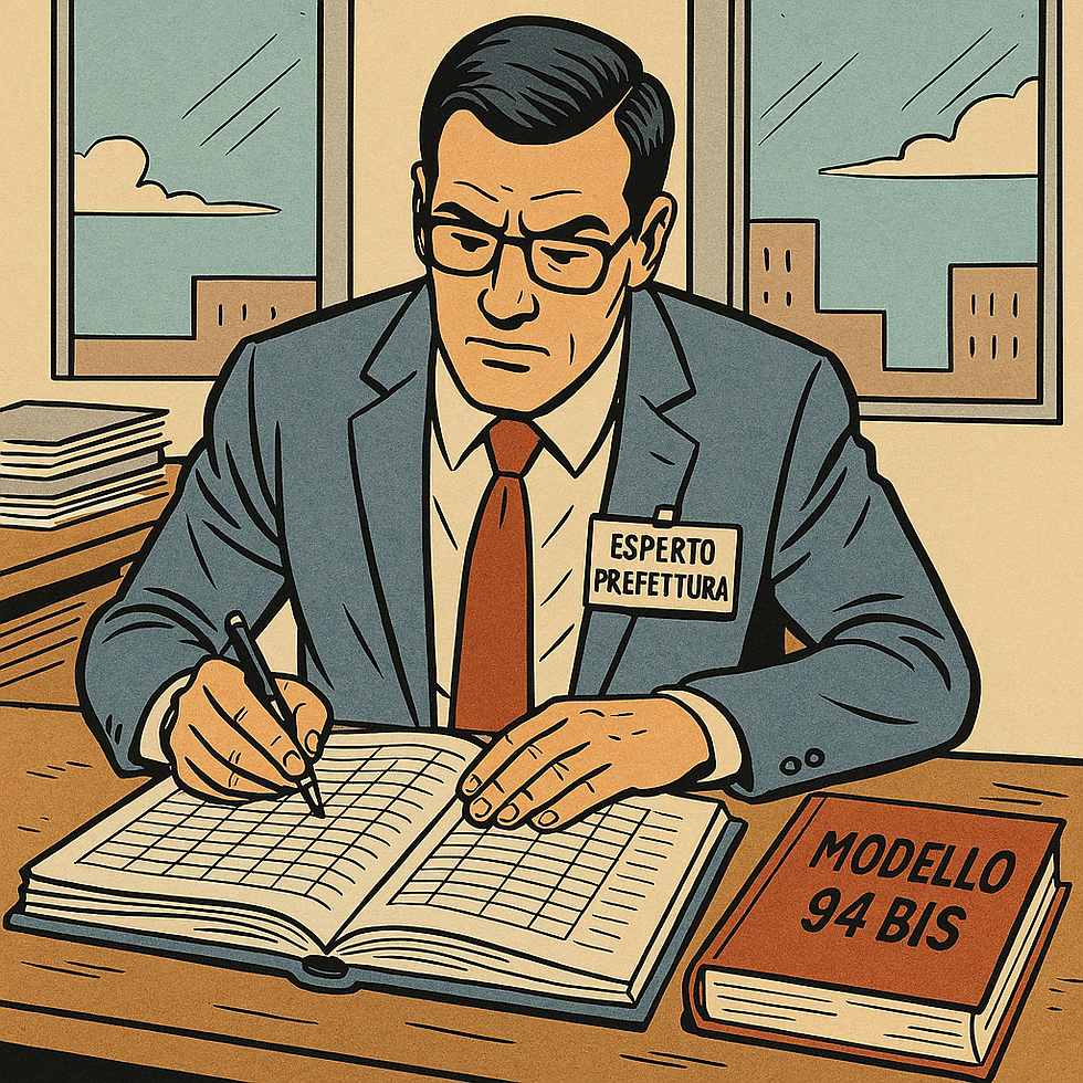 Immagine gerata con AI, che raffigura un commercialista che consulta i registri contabili