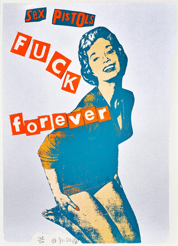 Sex Pistols Fuck Forever シルクスクリーン Fuck Forever (Silver) | ART YARD SALE