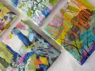 Collage Paintings inspired by gardens