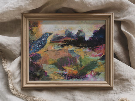 “Paper Wings” new bird art in collage and acrylic