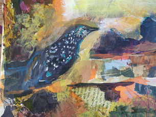 The inspiration of painting starlings