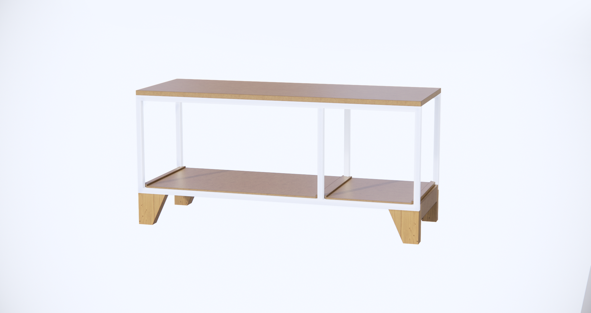 CUBOX 1x3h TV Shelf White