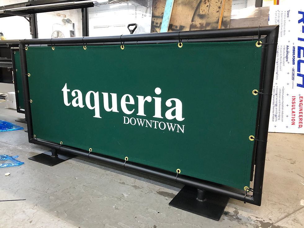 Green 'taqueria' barricade