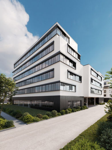 3D Visualisierung Bürogebäude Schweiz Gewerbeimmobilie