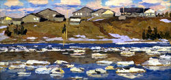 Ледоход на Мезени. 1964