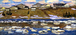 Ледоход на Мезени. 1964