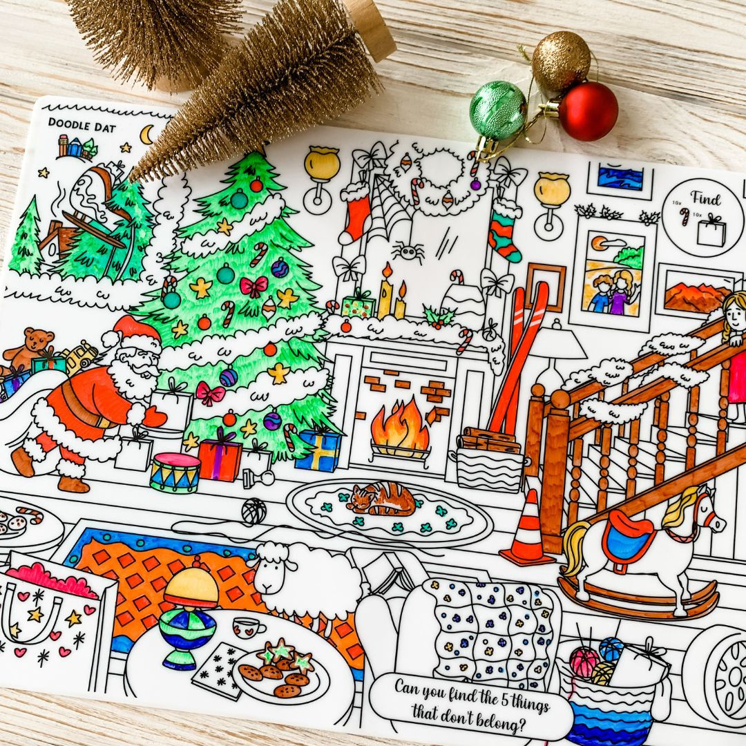Christmas Edition Reusable Colouring Mat Gift Set - The Night Before Christmas