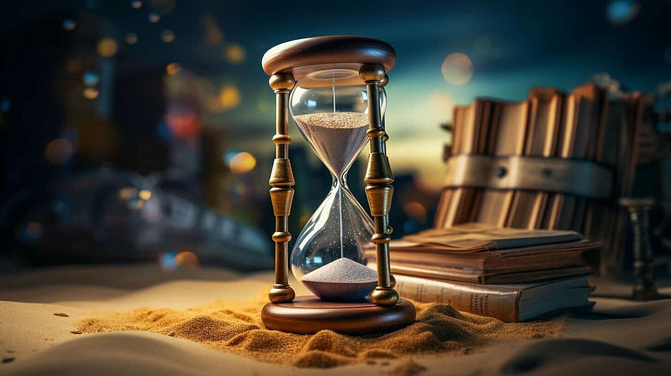 Hourglass representing time