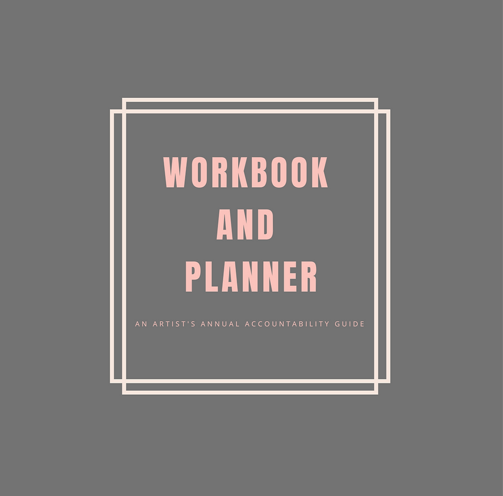 cover of the artist accountability workbook and planner 