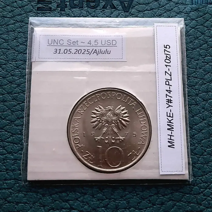 Прев'ю: 10 злотих 1975 року ADAM MICKEWICZ