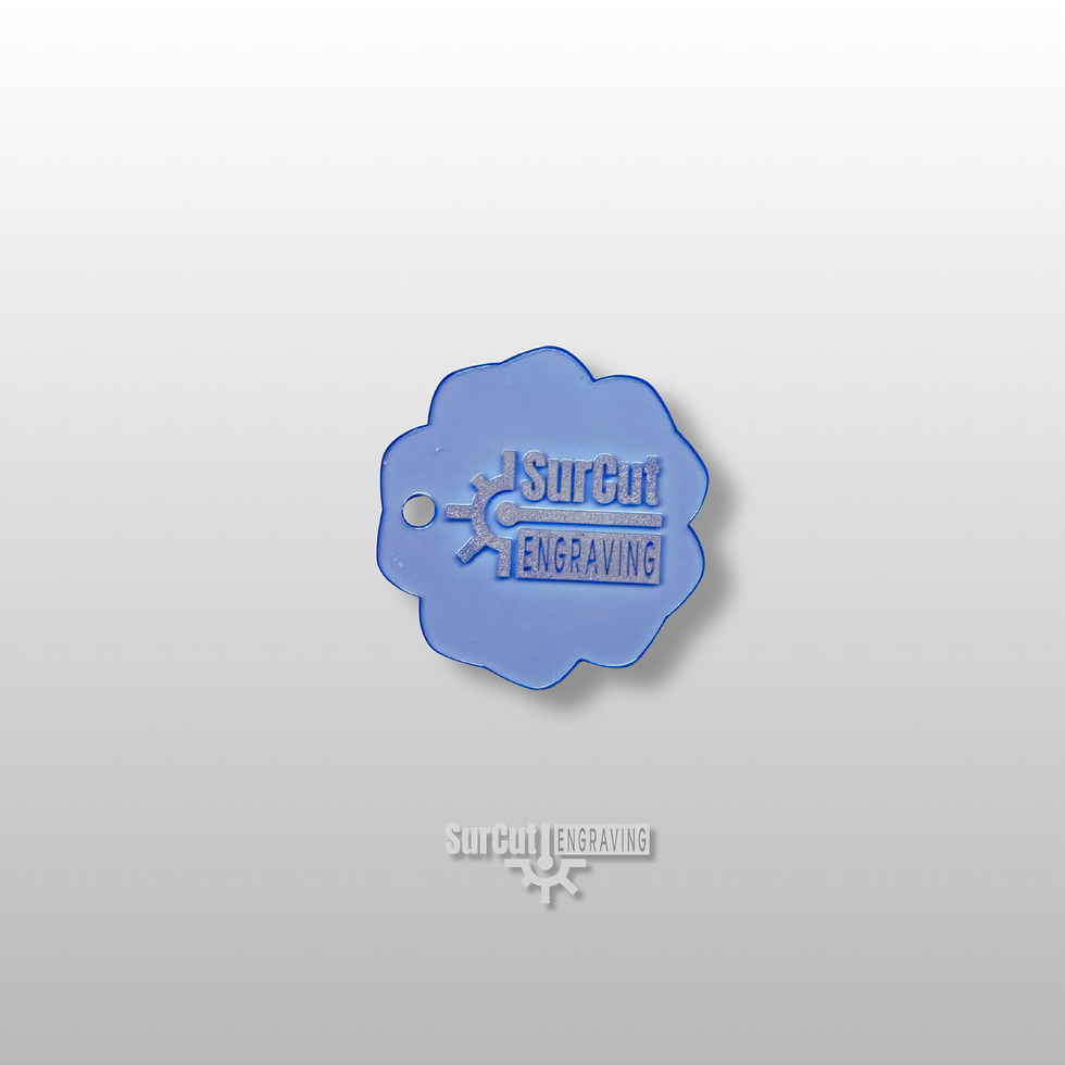 Lilac Translucent Custom Acrylic Laser-Cut Keyrings