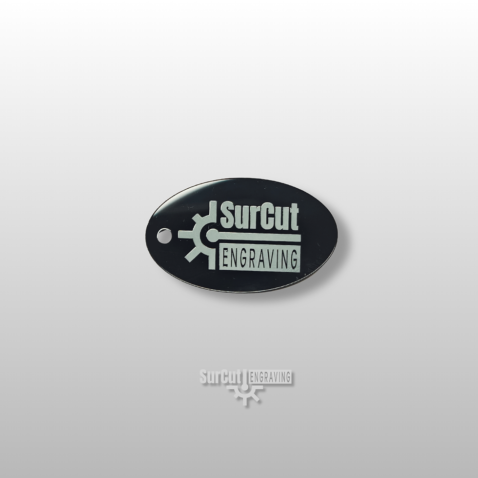 Black Custom Acrylic Laser-Cut Keyrings