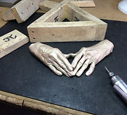 Beverly Pepper bronze in progress