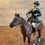 Thumbnail: Antique Cold Painted Horse Rider & Dog