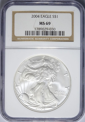 2004 American Silver Eagle NGC MS69 | Lake Superior Coins