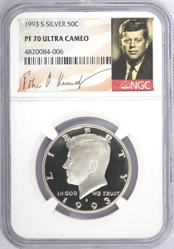 1993-S Silver Proof Kennedy Half Dollar NGC PF70 UCAM | Lake