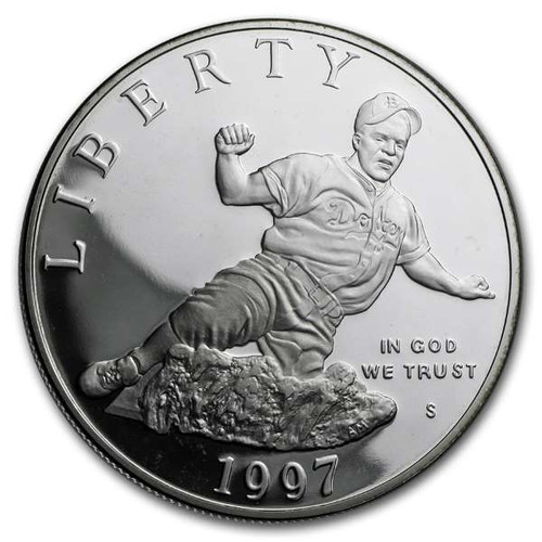 1997 Jackie Robinson Proof Silver Dollar | Lake Superior Coins