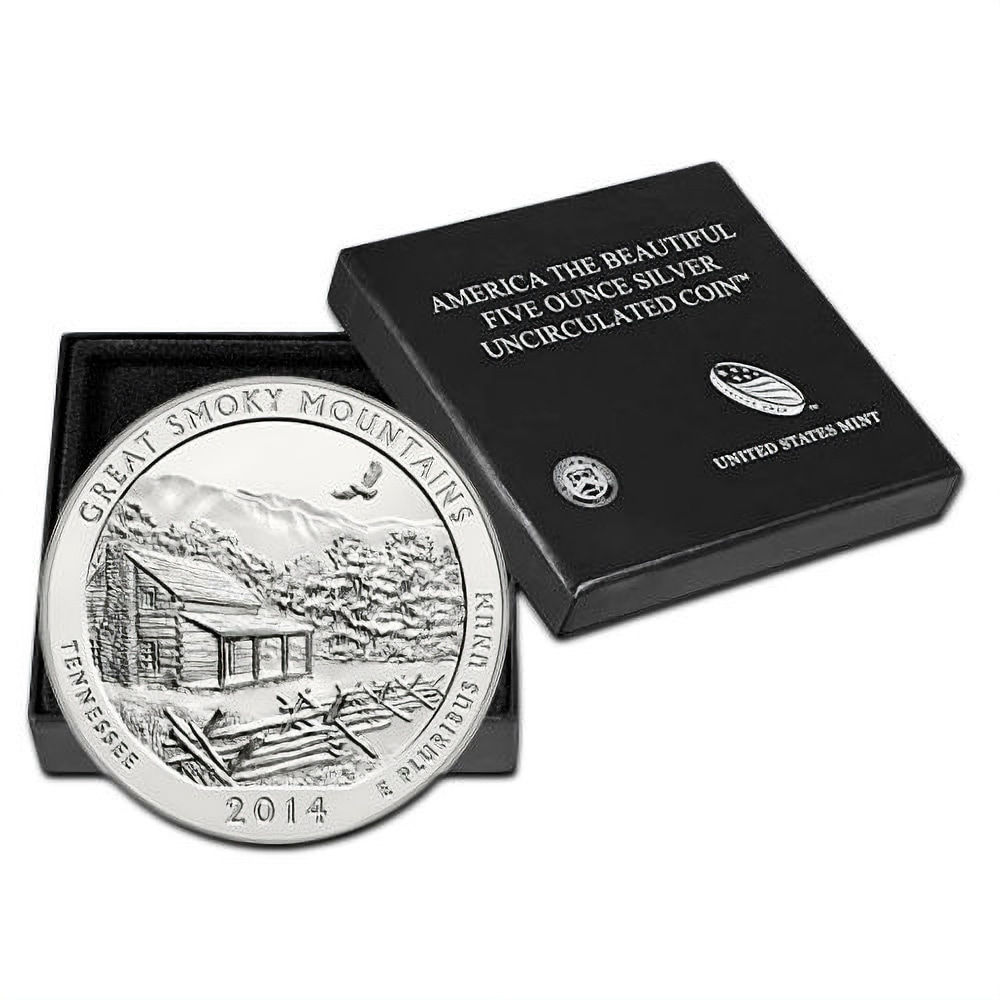 2014-P ATB 5oz Silver Medal - Great Smoky Mountains