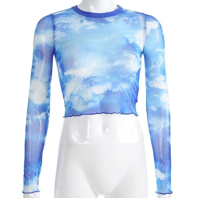 Thumbnail: Cloud sheer crop top