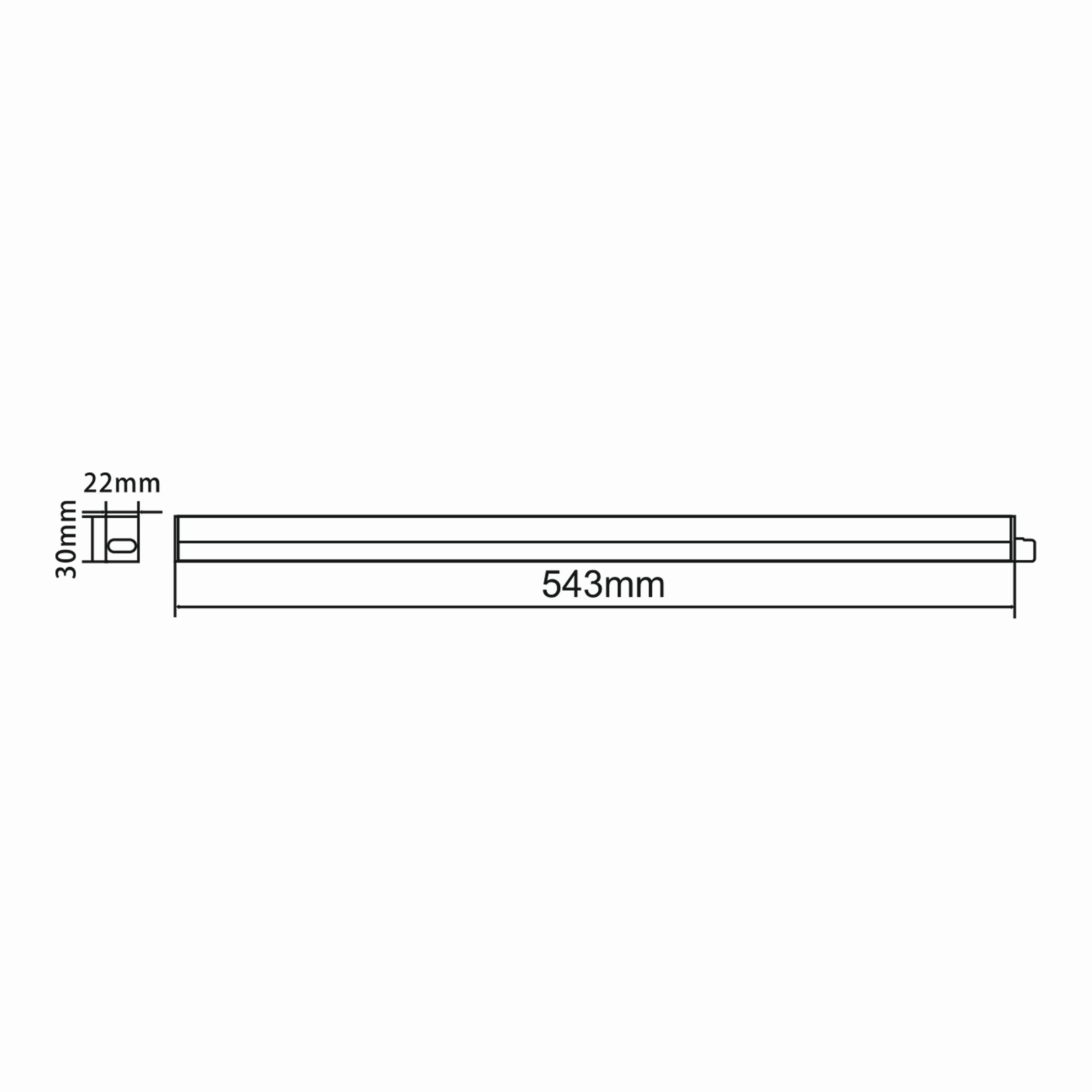 7w Ledli Bant Armatür Teknik Çizim