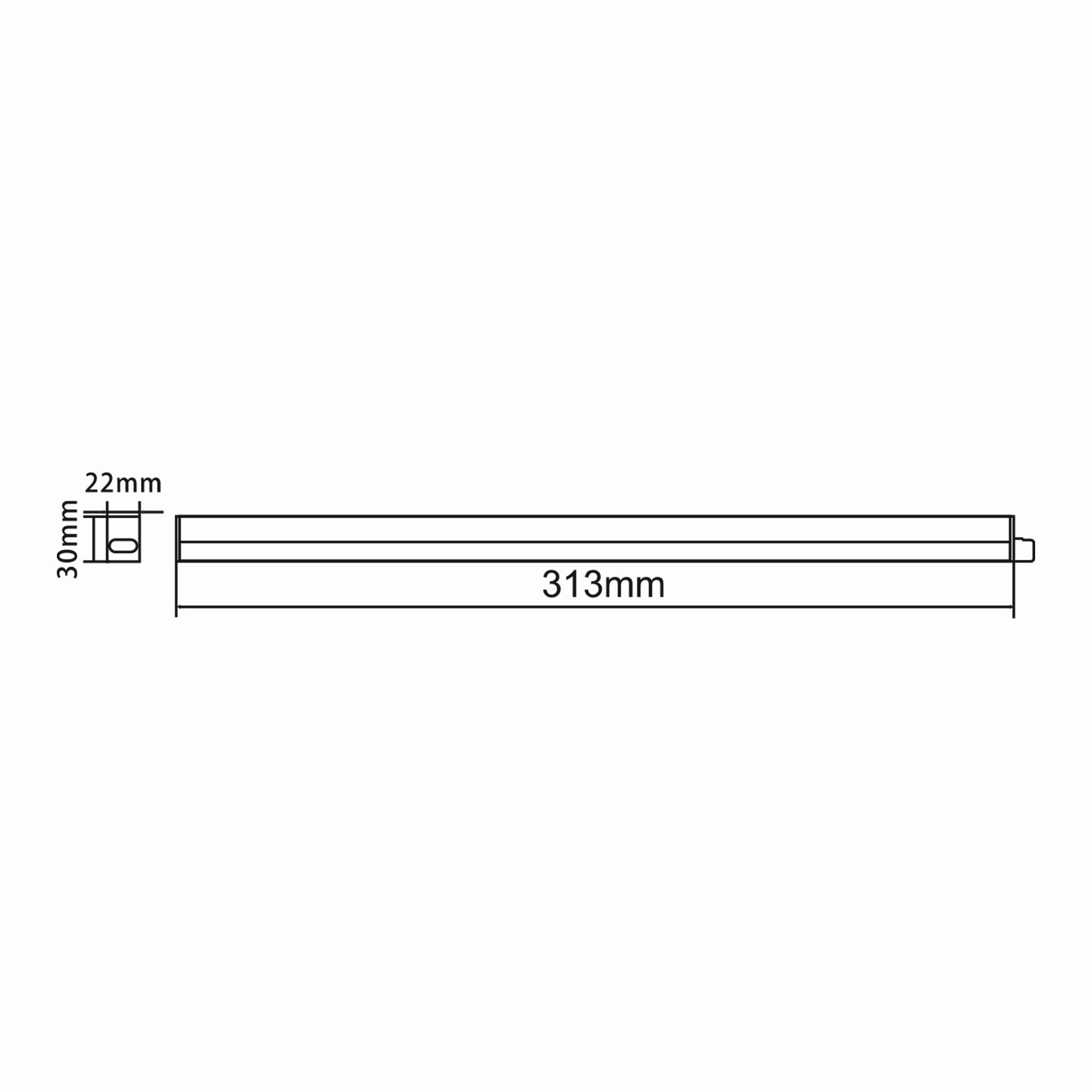 4w Ledli Bant Armatür Teknik Çizim