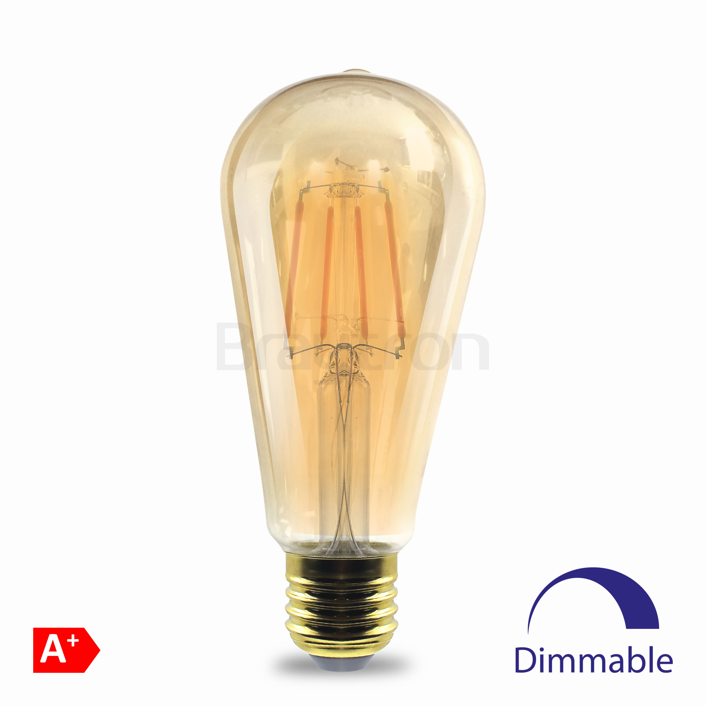 6w E27 T30 Dimli Amber Ampul