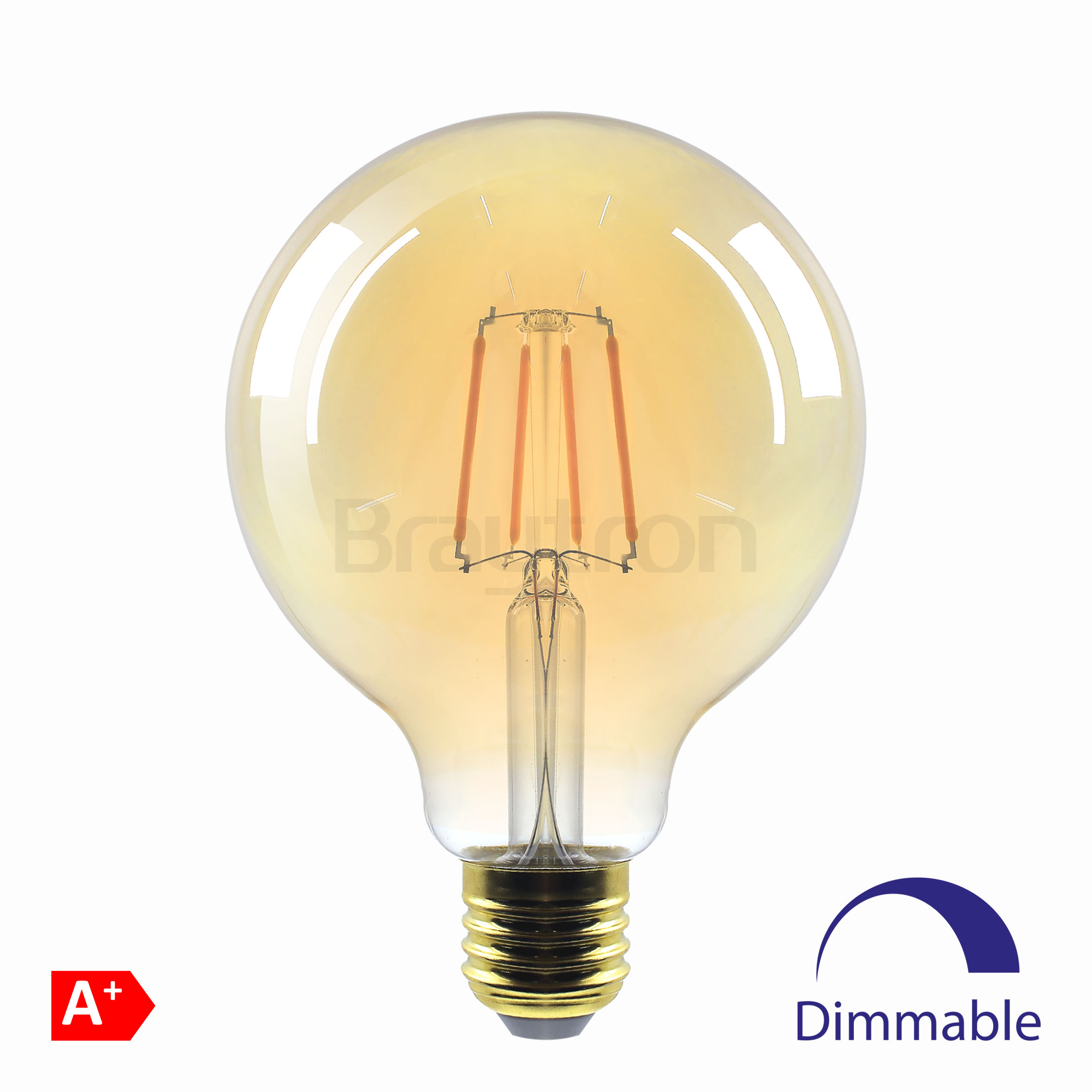 6w E27 G95 Dimli Amber Ampul