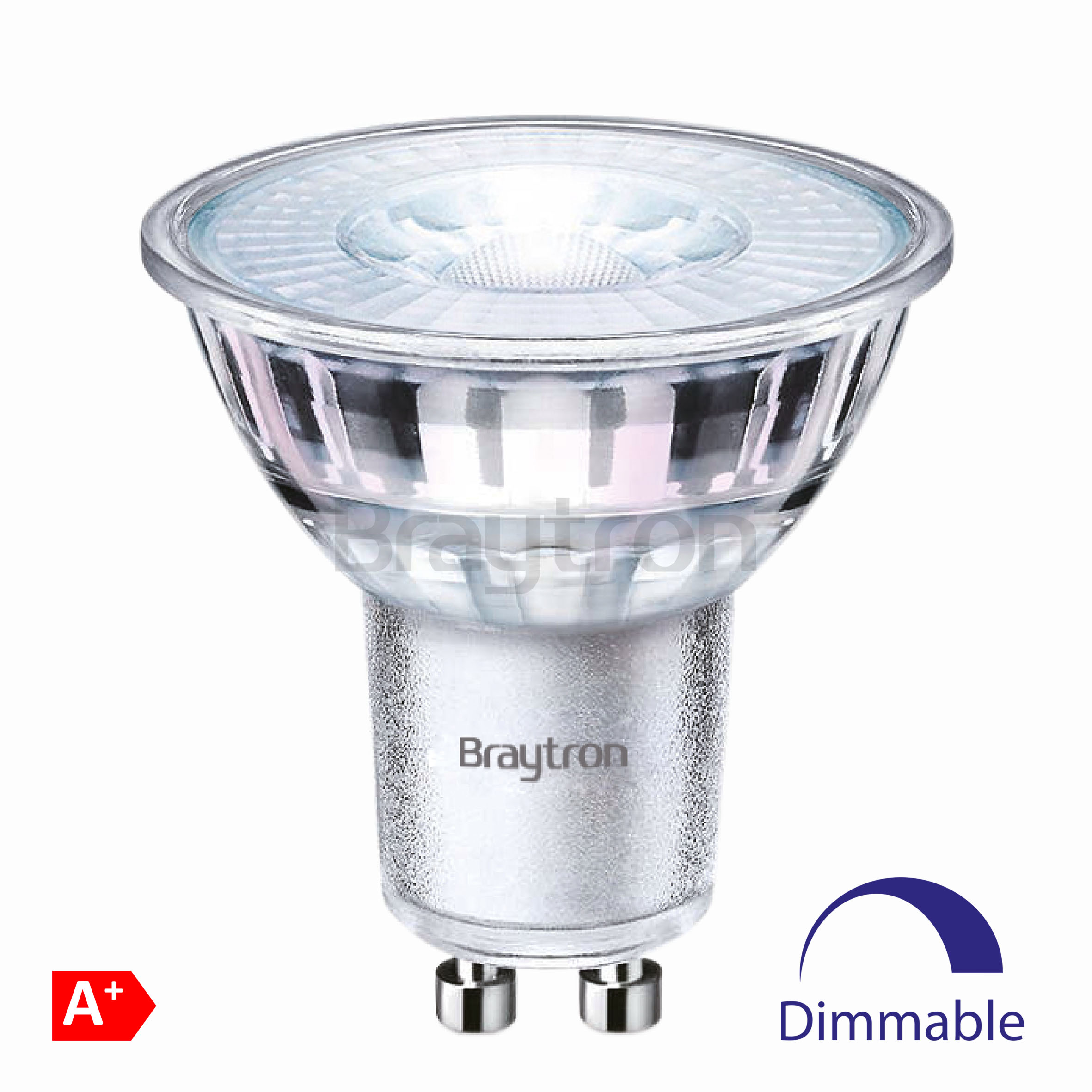 5.5w GU10 Lensli Dimli Cam Ampul