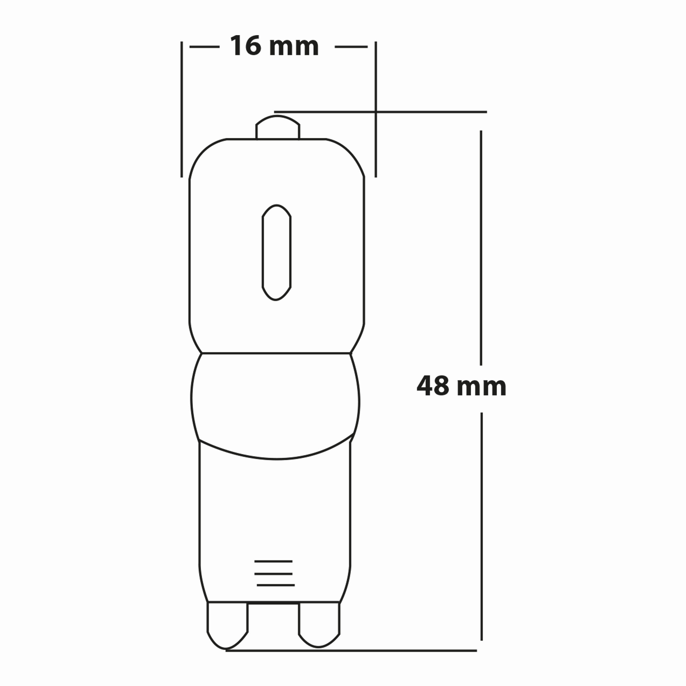 2.5w G9 Dimli Ampul Teknik Çizim