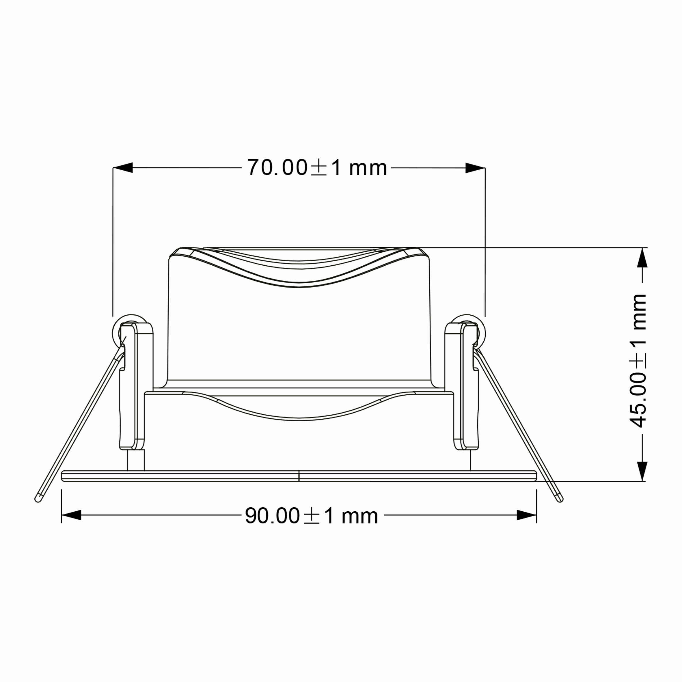 5w 3'' Cob Ledli Kare Downlight T.Ç.