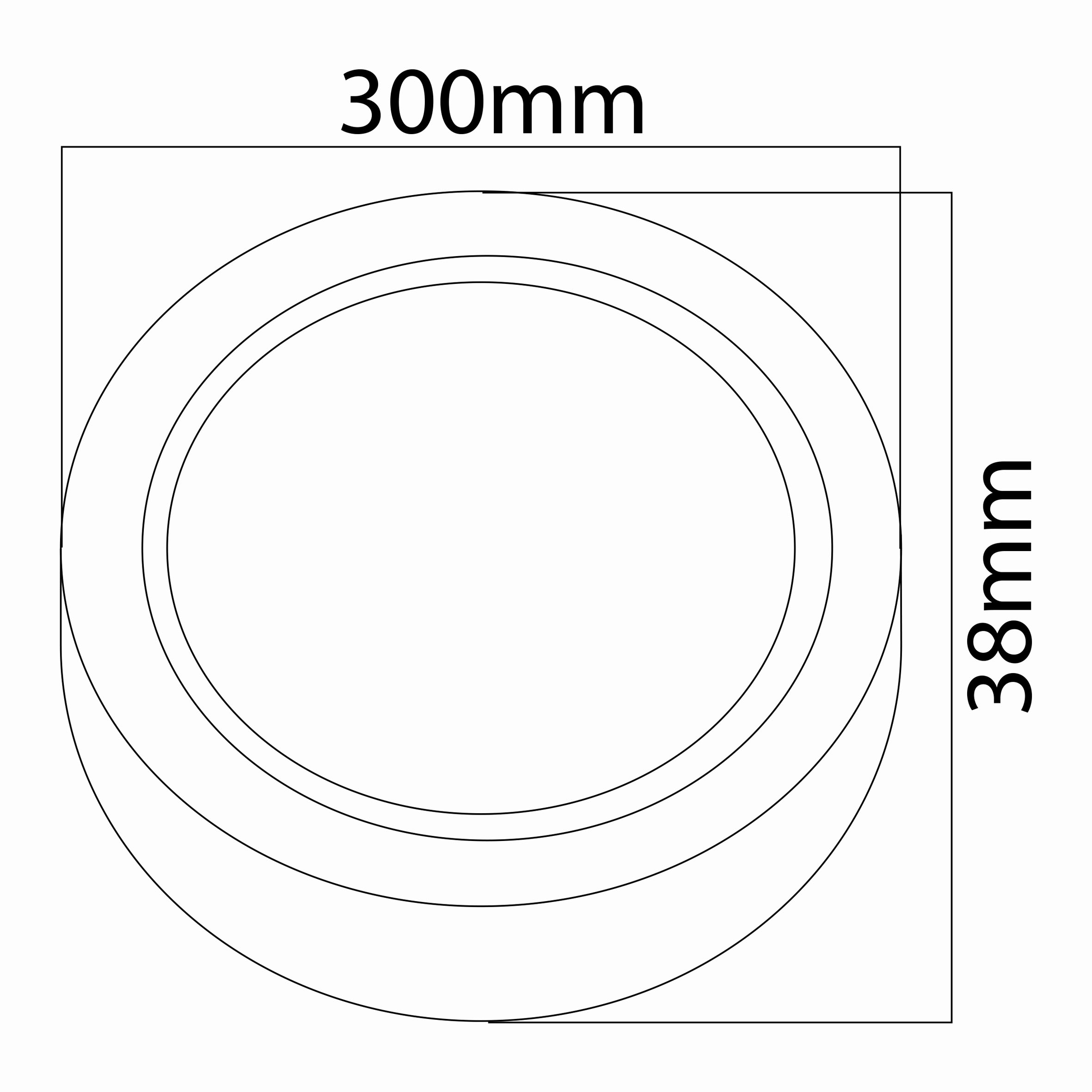 24w Sıva Üstü Led Panel Teknik Çizim