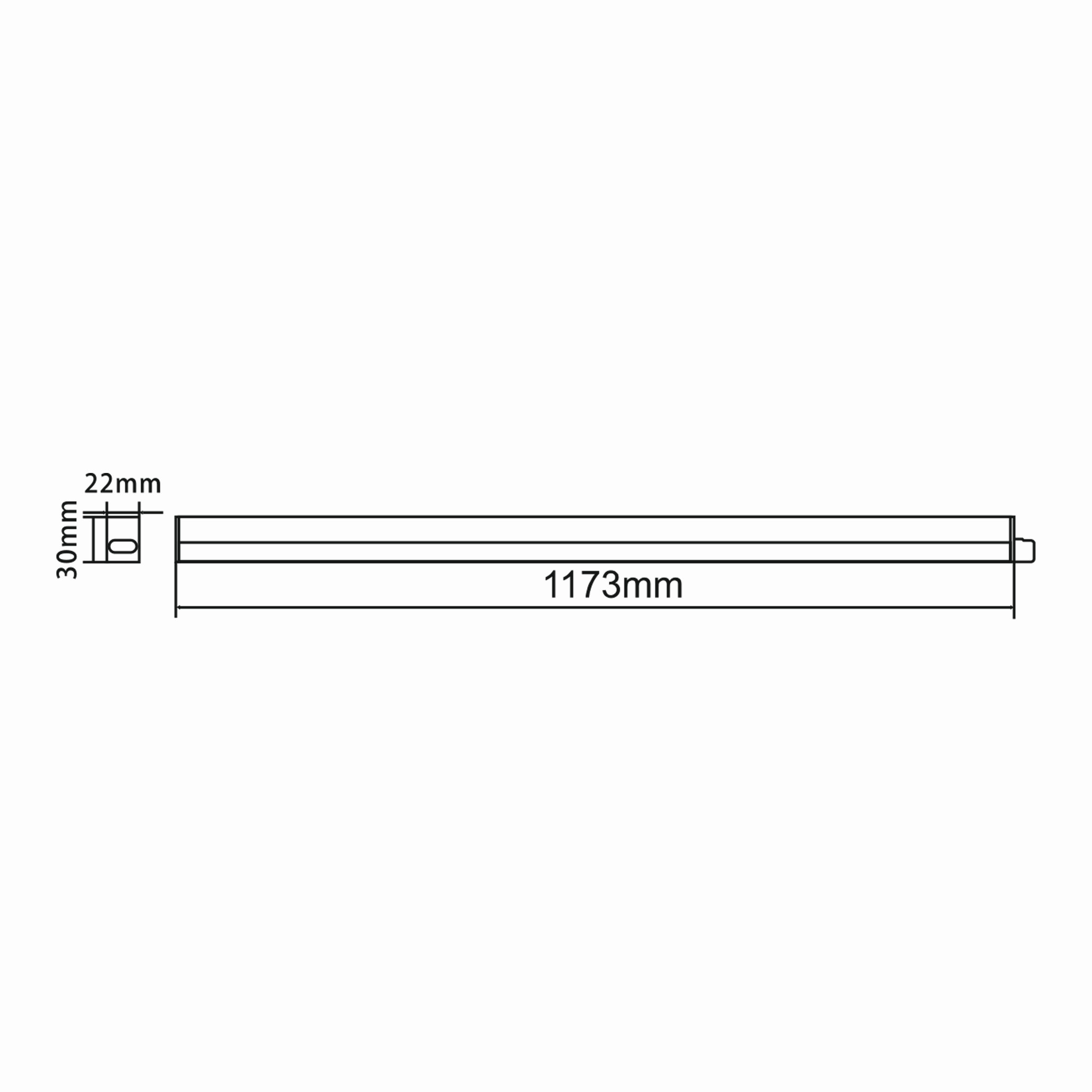 14w Ledli Bant Armatür Teknik Çizim
