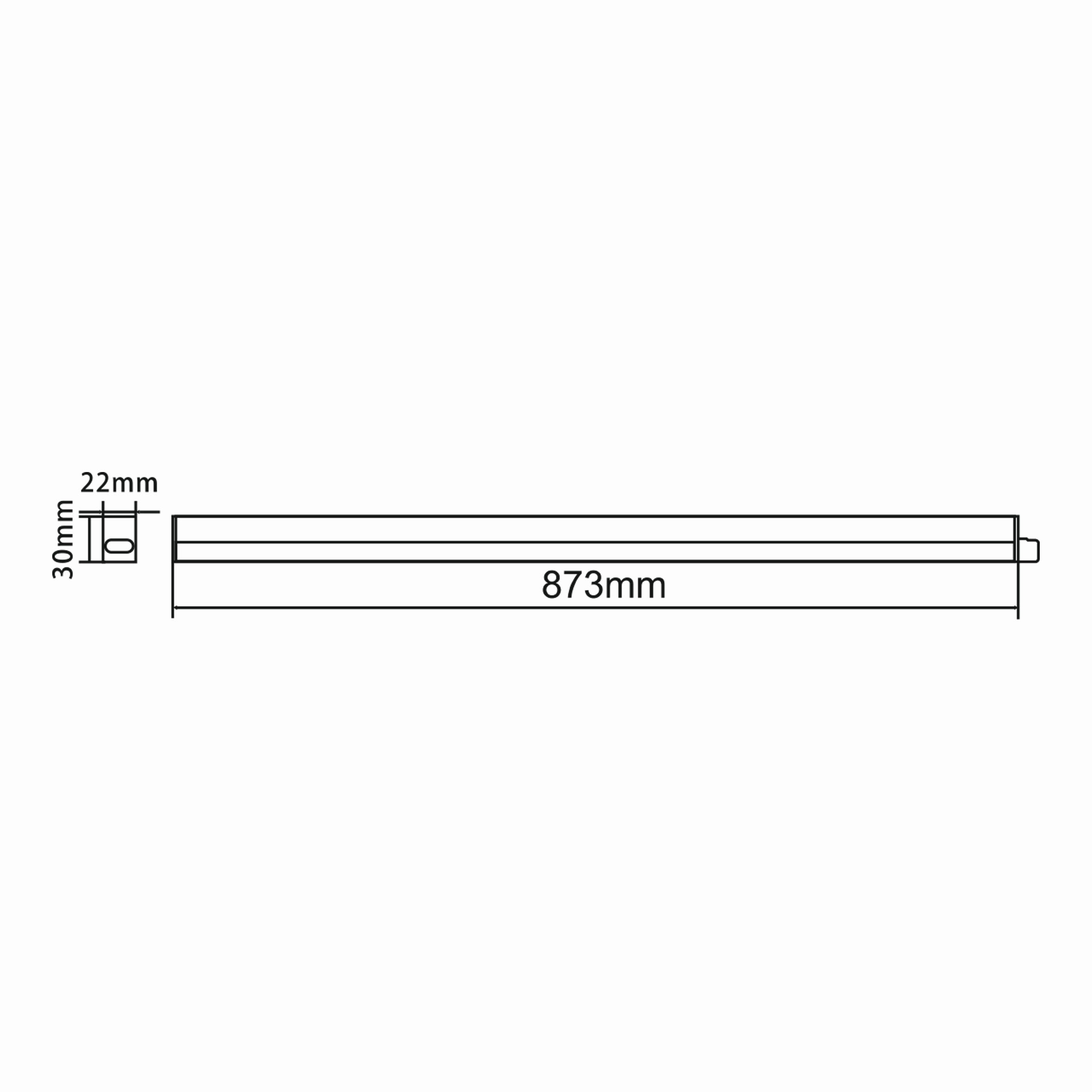 11w Ledli Bant Armatür Teknik Çizim
